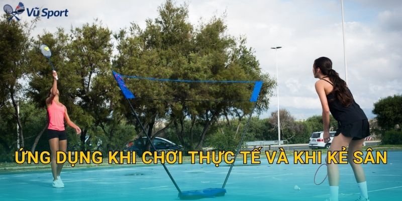 Ứng dụng khi chơi thực tế và khi kẻ sân