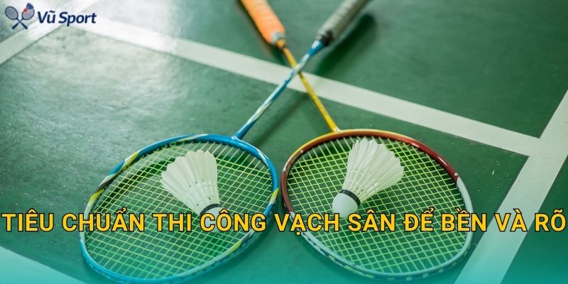 Tiêu chuẩn thi công vạch sân để bền và rõ